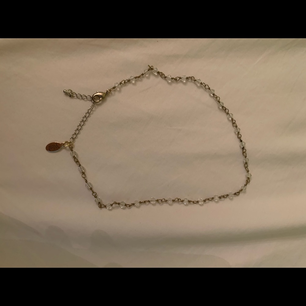 Clear beaded choker
